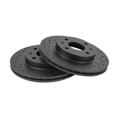 Диск тормозной передний перфорированный PRO-Line с покрытием ВАЗ 2110/1118/2170/2190 R13 (компл.2шт) GANZ GIJ10120S