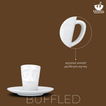 Кофейная пара tassen buffled, 80 мл, белая
