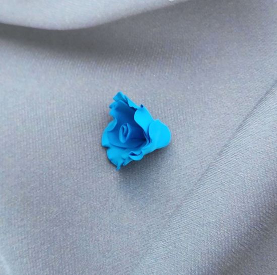 Цветы из латекса (фоамарина) бело-красный 4.5 см, набор 5 штук