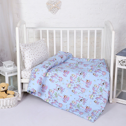 Комплект постельного белья  BabyRelax  в кроватку, 100 % хлопок, перкаль, пододеяльник на молнии, простыня на резинке,  Принцессы