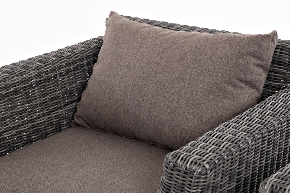 "Капучино Cингл" лаунж-зона из искусственного ротанга, цвет графит