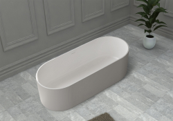 Ванна из искусственного камня ABBER Stein AS9607 белая матовая  170x75 см