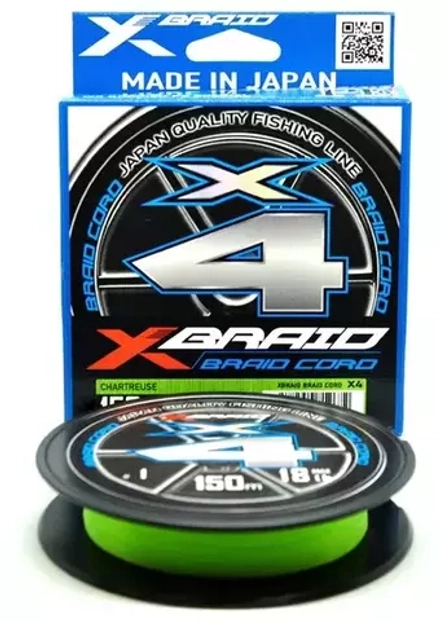 Шнур плетеный YGK X-Braid Cord X4 Chartreuse 150м