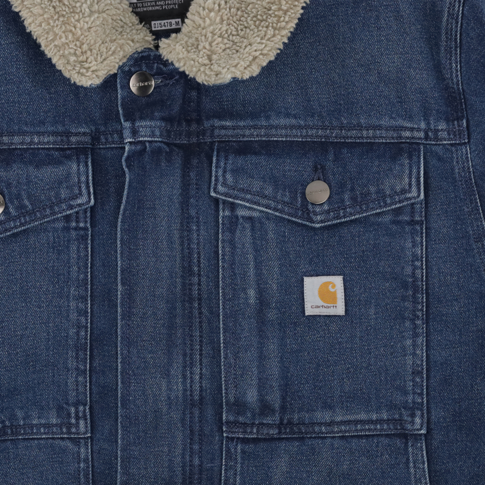 Куртка мужская Carhartt Denim Sherpa Jacket - купить в магазине Dice с бесплатной доставкой по России