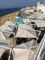 Зонт профессиональный 3х4 м Scolaro Pompei Braccio, белый, слоновая кость