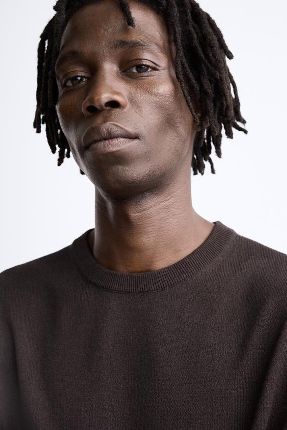 ZARA ФУТБОЛКА ИЗ ЛИОЦЕЛЛА И ЛЬНА, БАКЛАЖАНОВЫЙ