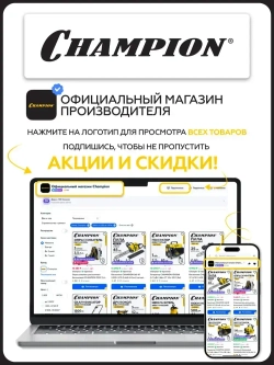Масло минеральное CHAMPION SAE 30 API SL/CF для 4-тактных и дизельных двигателей, 1 л/ Масло для генератора