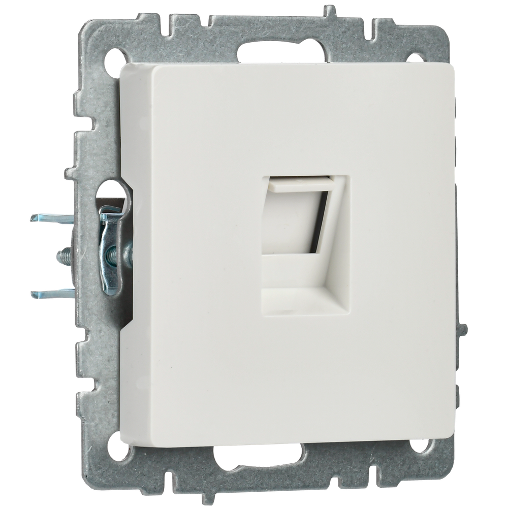 BRITE Розетка компьютерная RJ45 кат.5E РК10-БрБ белый IEK