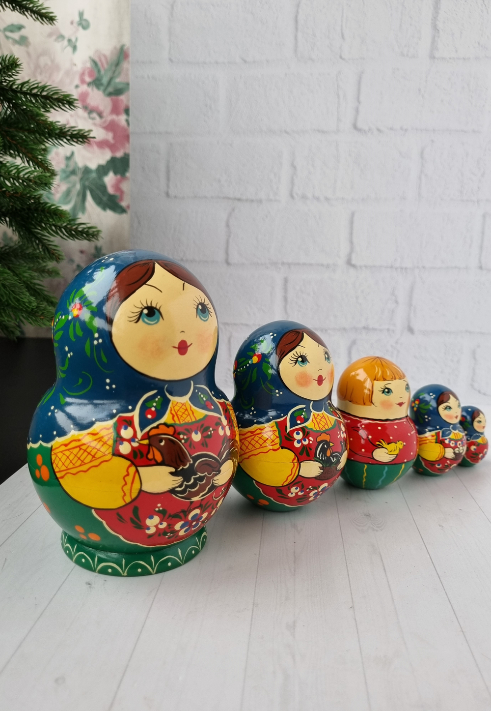 Матрёшка "С курочкой" традиция 5м 15см пузатая