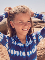 Купальник слитный на молнии для девочки Next AB7-017, Синий, Белый