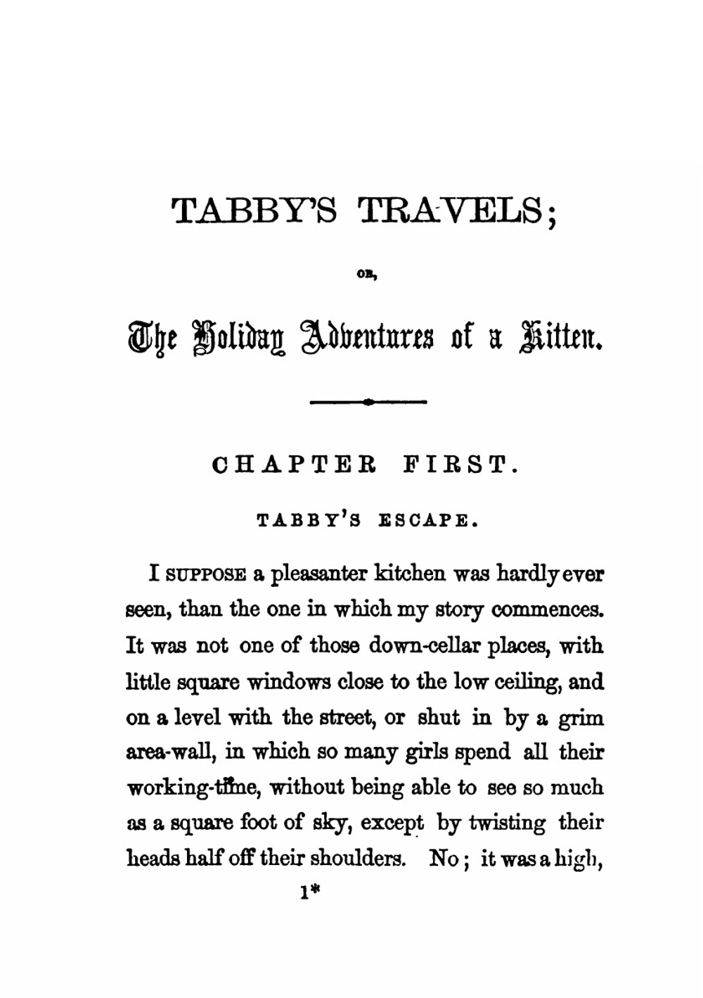 Tabby and her Travels, or, The holiday adventures of a kitten. A Christmas and New-Year's story | Lucy Ellen Guernsey