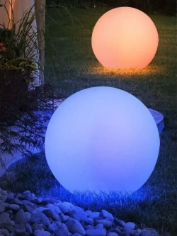 Ландшафтный светильник Белый Шар 40 см