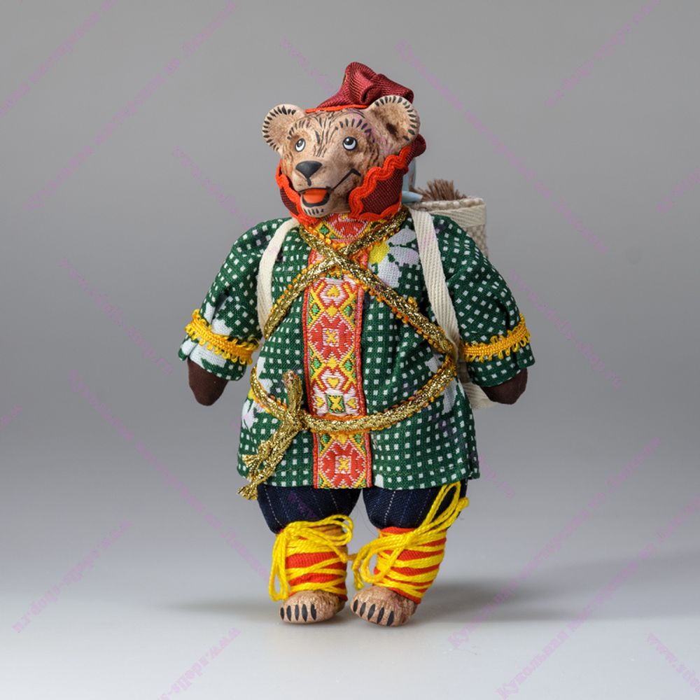 Ёлочная игрушка Медведь с Машей