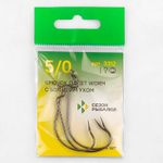 Крючок офсетный Fish Season Worm с большим ухом 3312 BN