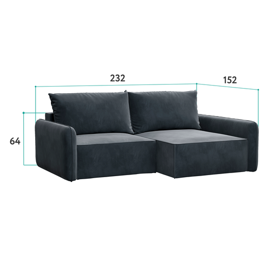 ПОРТЛЕНД Диван угловой терракотовый