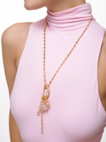 Колье "Gess mini rose quartz" Gold