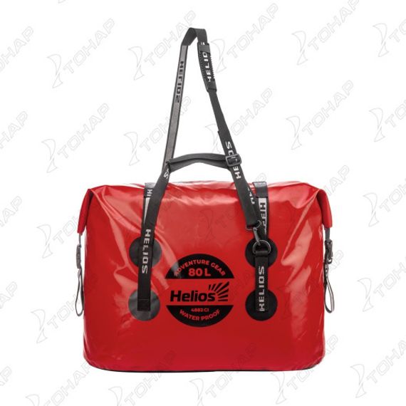 Гермосумка 80л (ПВХ, красный/черный) (HS-GS-80-RB) Helios