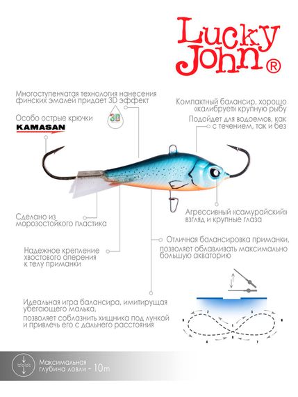 Балансир Lucky John BALTIC 5 50мм/53