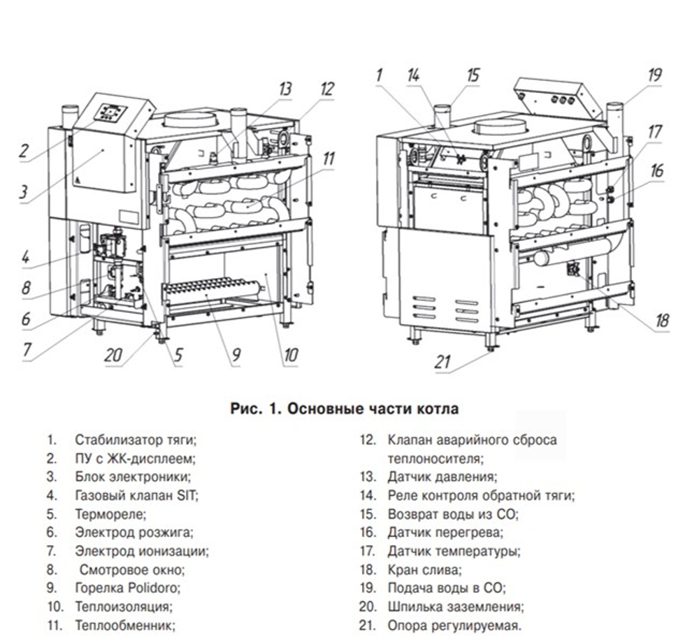 Котел отопительный газовый ЛЕМАКС CLEVER L50 (КВА-0,05Гн)