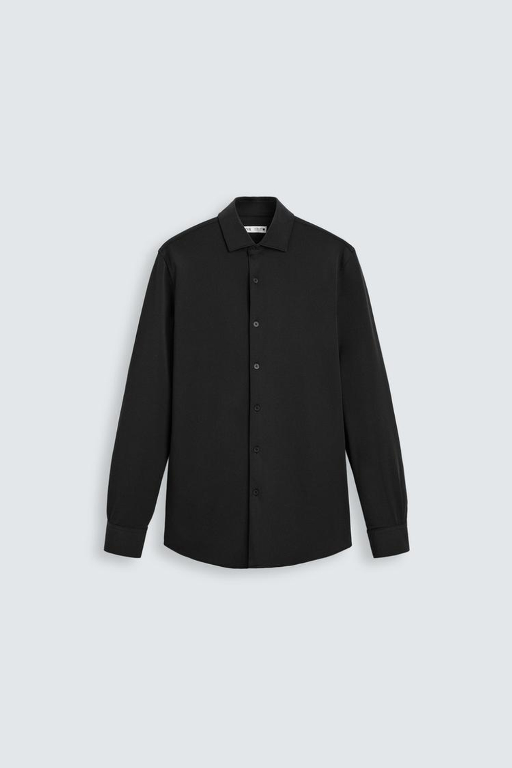 ZARА РУБАШКА ИЗ ЭЛАСТИЧНОЙ РЕЛЬЕФНОЙ ТКАНИ, ЧЕРНЫЙ