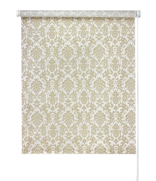 Рулонные шторы витражные Дамаск Экрю