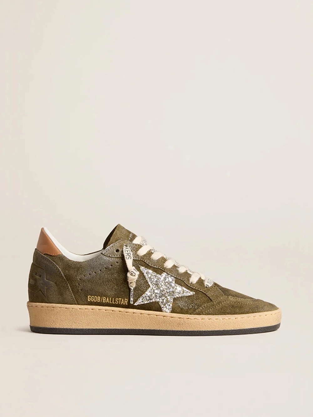 Ball Star khaki with silver glitter star
