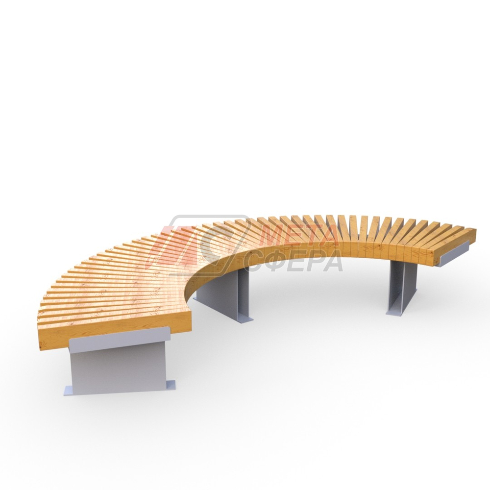 Лавка Rail Road 03 радиусная