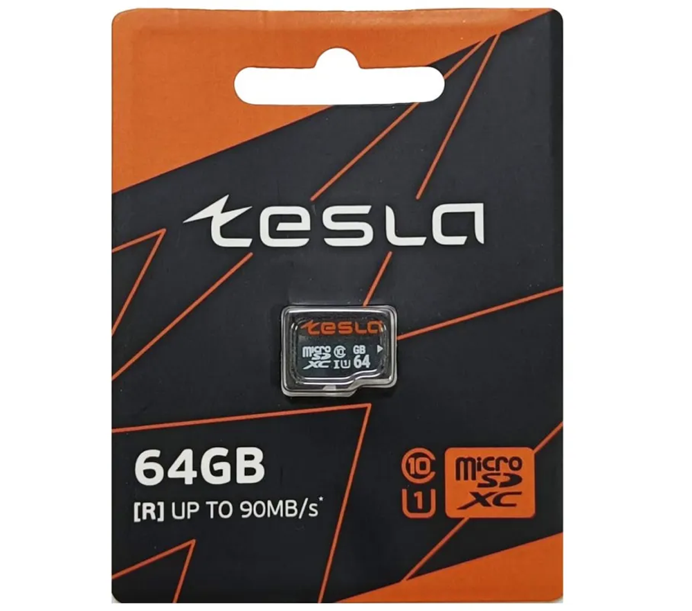 Карта памяти TESLA 64Гб microSDXC, C10/UHS-I U1 (TSLMSD064GU1)