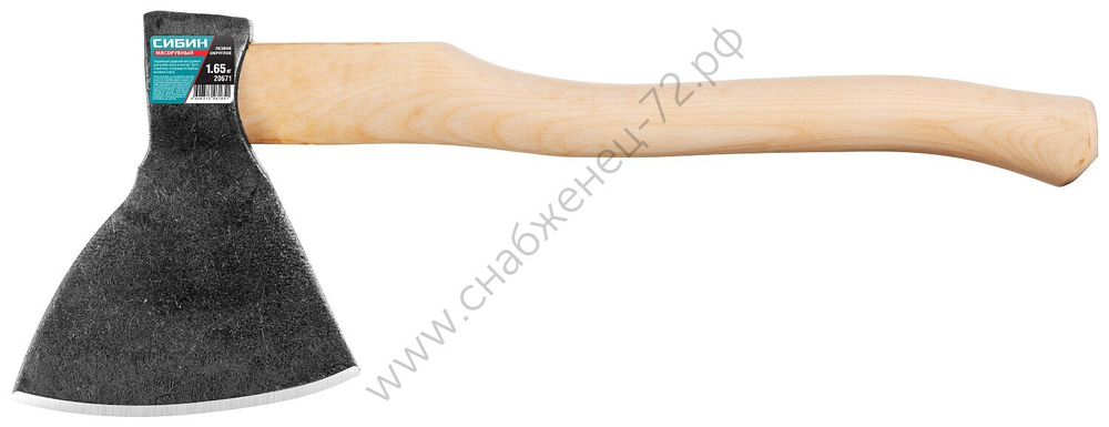 СИБИН Мясорубный, 1650/2000 г, 570 мм, Кованый топор с округлым лезвием (20671)