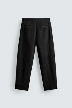 ZARA БРЮКИ ЧИНОС STRAIGHT FIT, ЧЕРНЫЙ