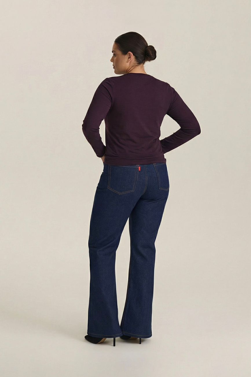 Лонгслив из трикотажа, инжир