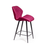 Стул полубарный Crystal, бархат винно-красный 16