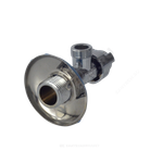 Кран латунь бытовой хром угловой G1/2"х3/4" Ру10 НР переходной маховик с отражателем Icma 90519AE07