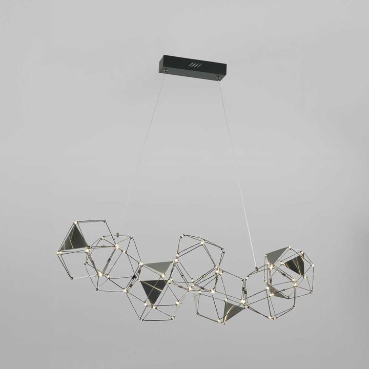 Подвесная светодиодная люстра Eurosvet Uma 90368/7 черный жемчуг