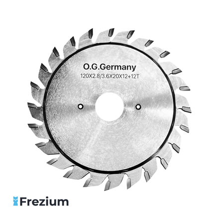 Подрезной пильный диск по дереву "O.G.Germany" (120x2.8-3.6x2.2x20 Z12+12)