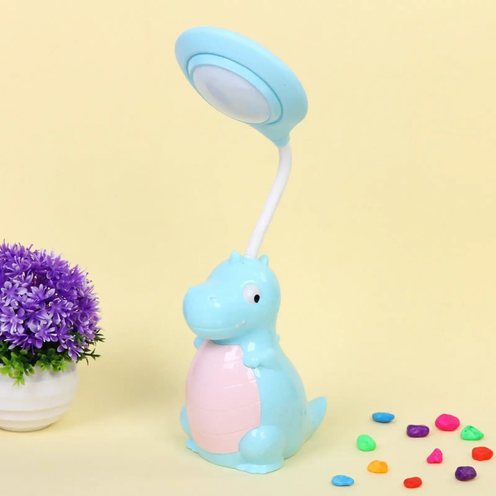 Настольная лампа «Sweet - Дино» 7*13*25 см LED, USB 1w 5v, Голубой/розовый