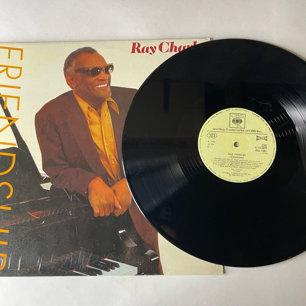 Винтажная виниловая пластинка LP Ray Charles Friendship (Чехословакия 1986) Two Old Cats Like Us
