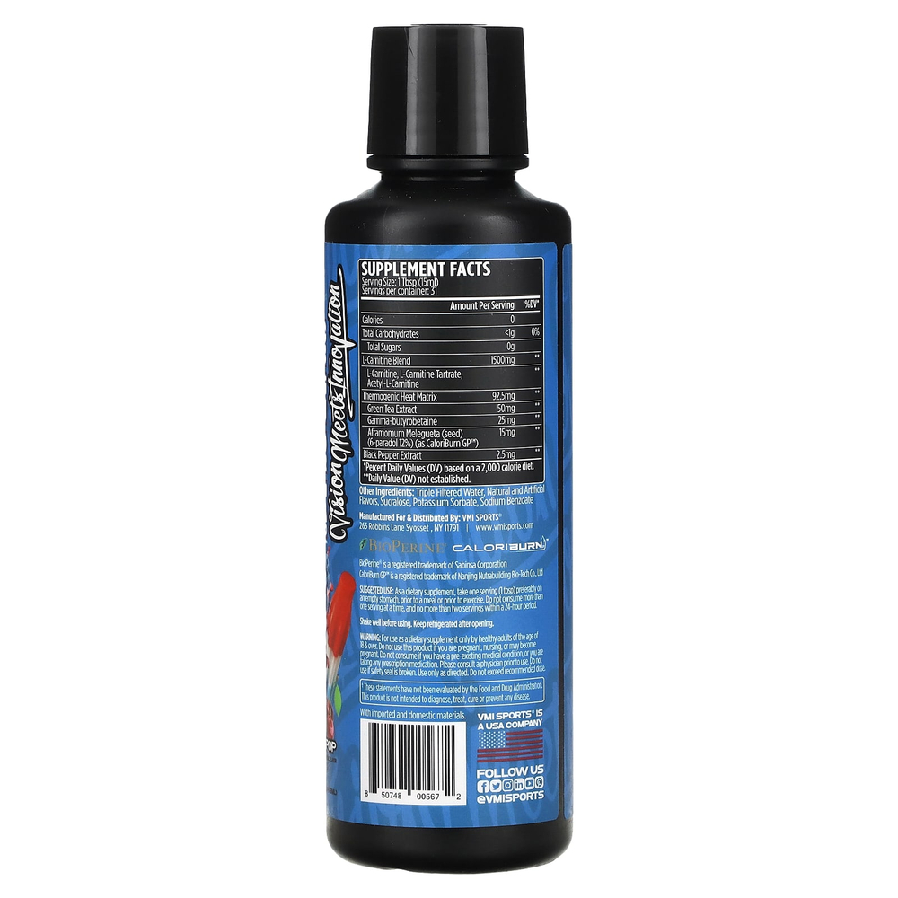 VMI Sports, L-карнитин 1500 Heat, Patriot Pop, 473 мл (16 жидк. унц.)