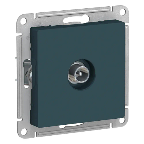 Atlas Desing TV Розетка оконечная 1дБ, механизм, Изумруд