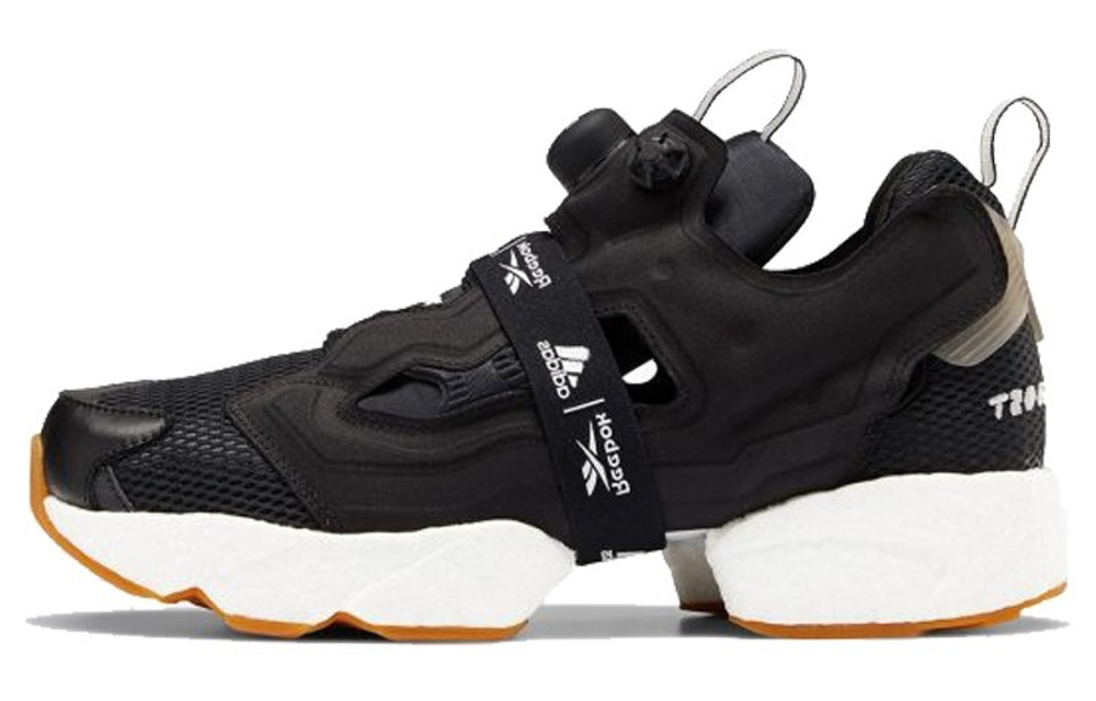 Adidas x Reebok Instapump Fury BOOST Black comfortable daily low-cut life casual shoes men and women the same black and white