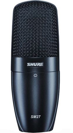 SHURE SM27-LC студийный конденсаторный микрофон с защитным бархатным чехлом и противоударным креплением