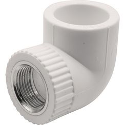 Угольник THERMOLIGHT комбинированный PP-R ВР 32х3/4 белый (15/90)