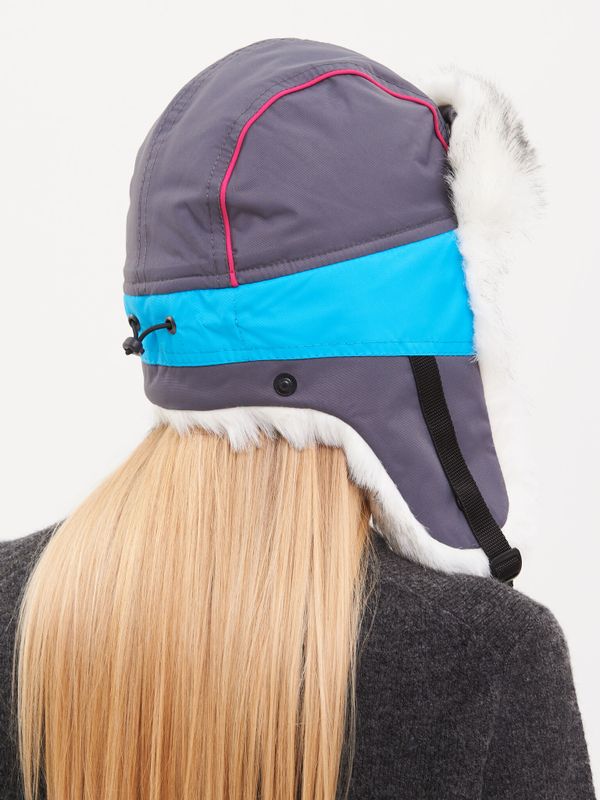 Шапка ушанка зимняя Siberia Lady ткань Breathable цвет Голубой/Серый