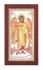 Ангел Хранитель, икона ростовая, красное дерево, эмаль 160х283