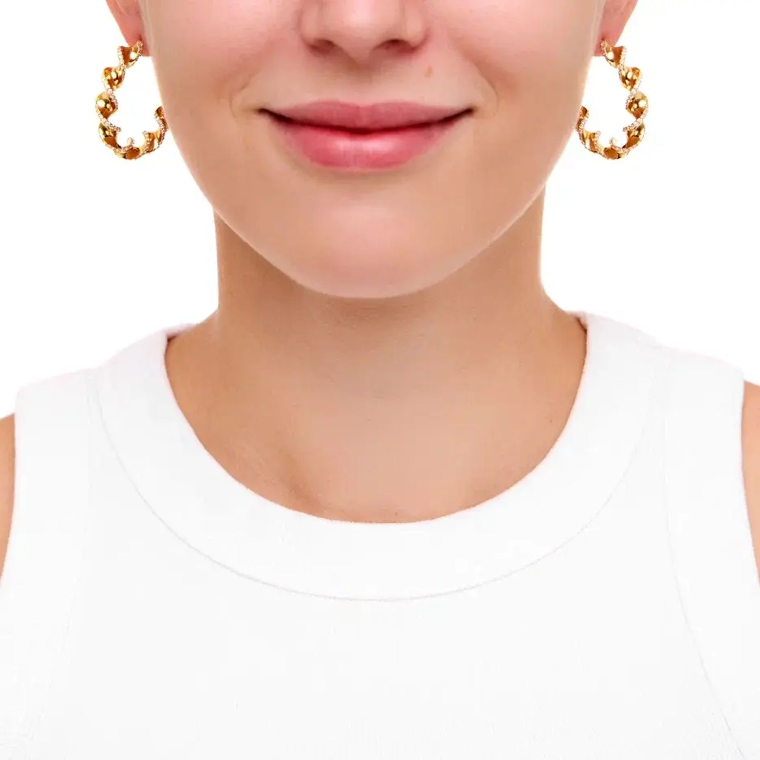 Серьги Shiny Pasta Earrings - Gold