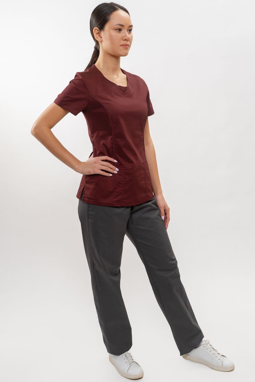 Медицинский топ Доктор Чехов, арт. 5140 Wine