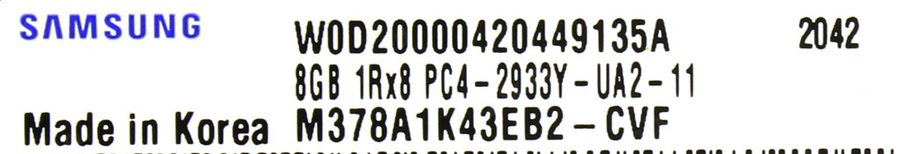 Модуль памяти Original SAMSUNG DDR4 DIMM 8Gb PC4-23400