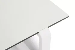 "Варадеро" журнальный стол из HPL 110х60 H43, каркас алюминий белый муар, цвет столешницы "молочный"