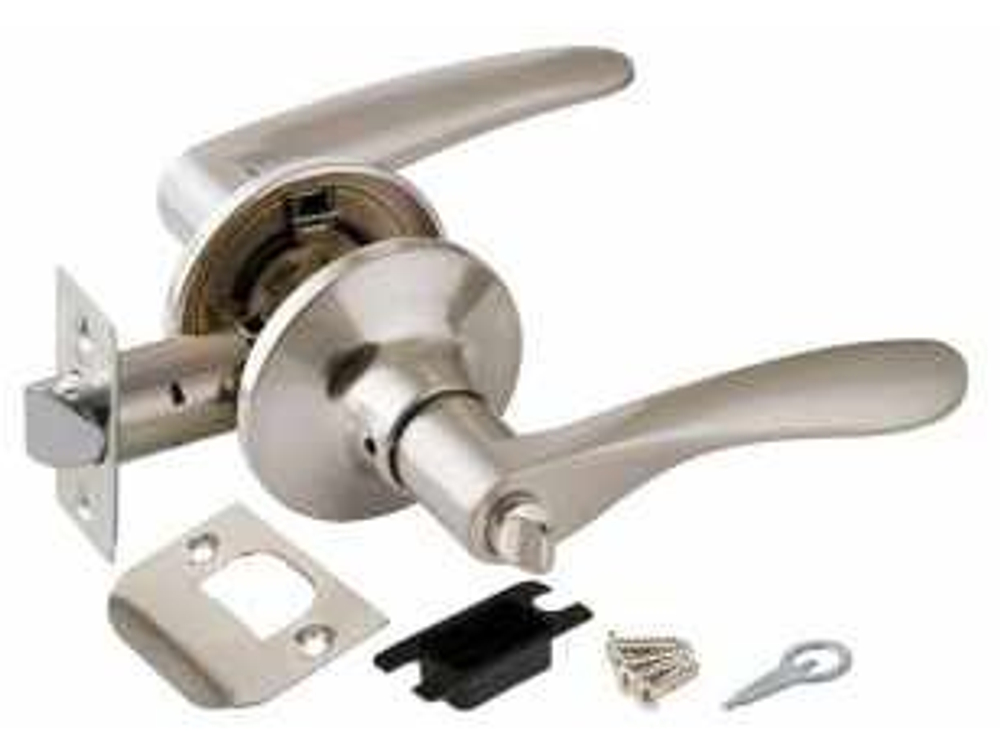 Замок ручка Никель матовый с фиксатором 6020 SN-B