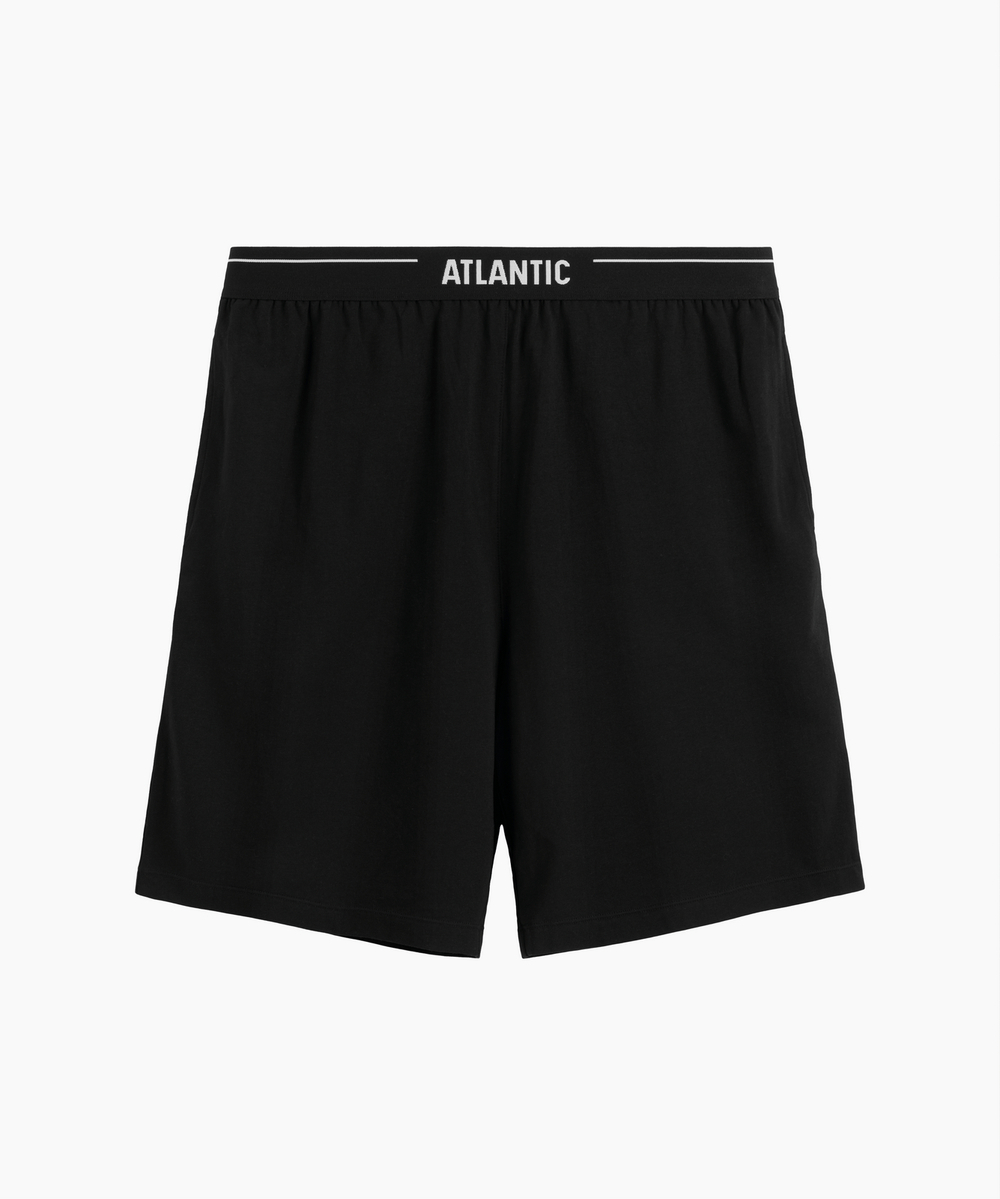 Мужские шорты пижамные Atlantic, 1 шт. в уп., хлопок, черные, NMB-046
